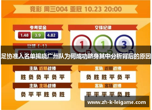 足协准入名单揭晓广州队为何成功跻身其中分析背后的原因